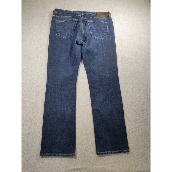 Adriano Goldschmied AG Jeans  Mens 38 36x32 Slim Straight Dark Blue Stretch USA - Picture 14 of 15